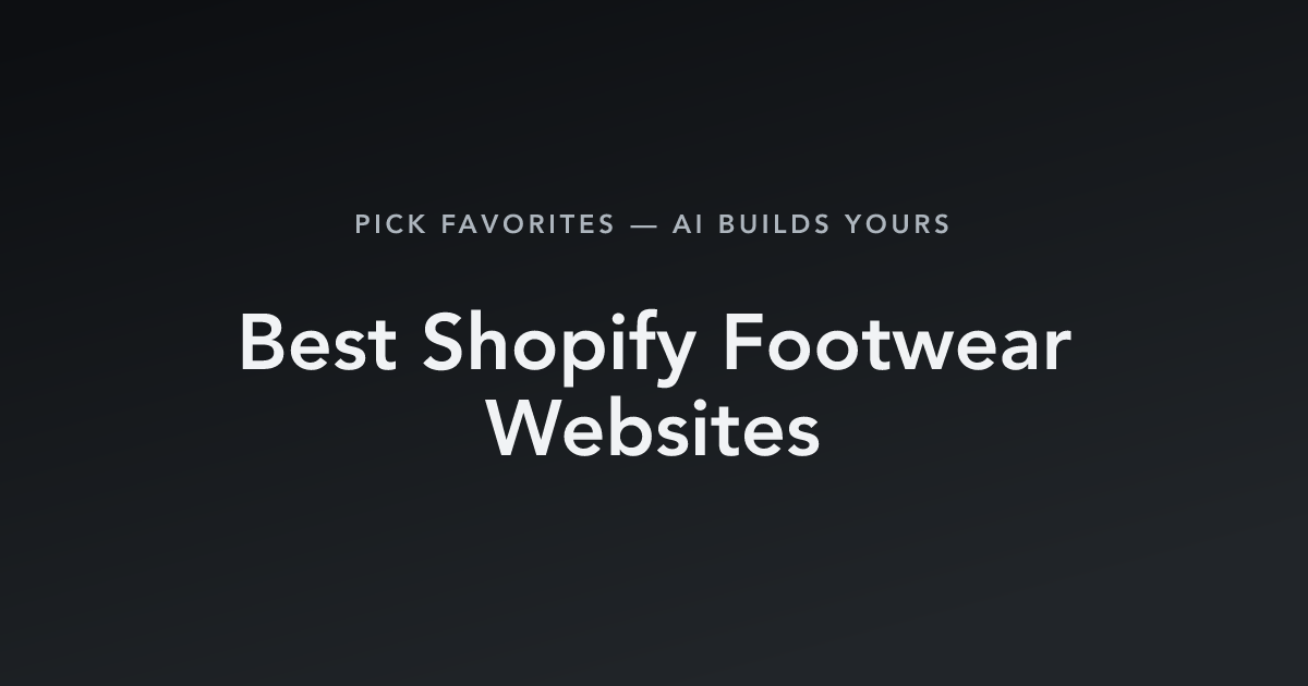 Best Shopify Footwear Websites: 14 Examples (2026)