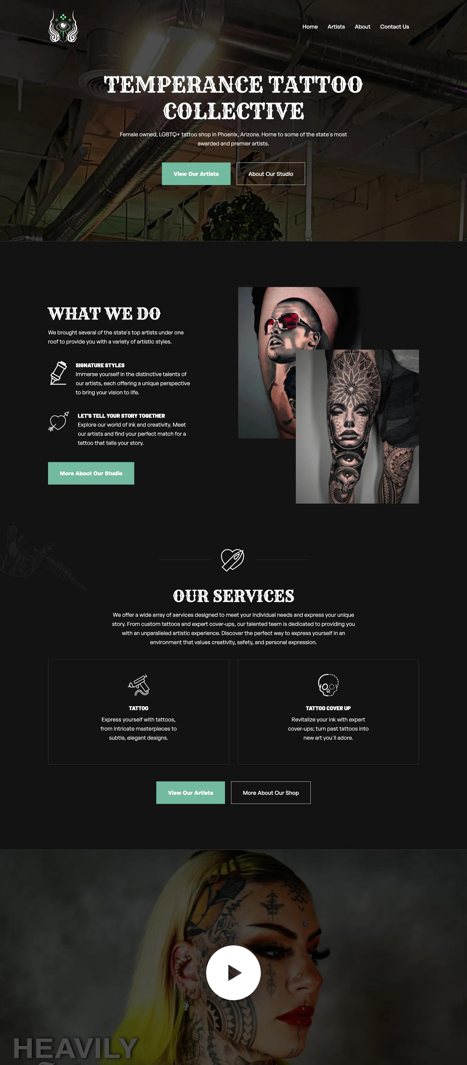 Temperance Tattoo Collective screenshot