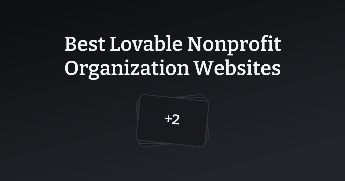 Best Lovable Nonprofit Websites with count