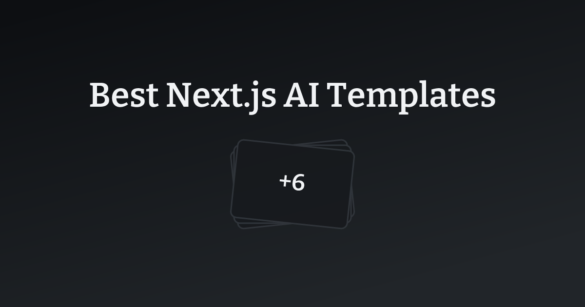 Best Next.js AI Templates with count