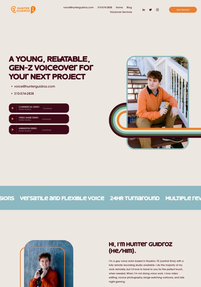 Hunter Guidroz Voice Actor screenshot