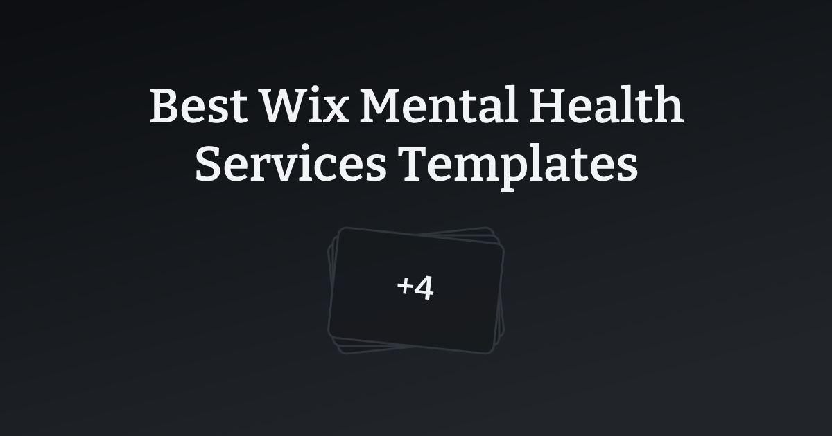 Best Wix Mental Health Services Templates with count