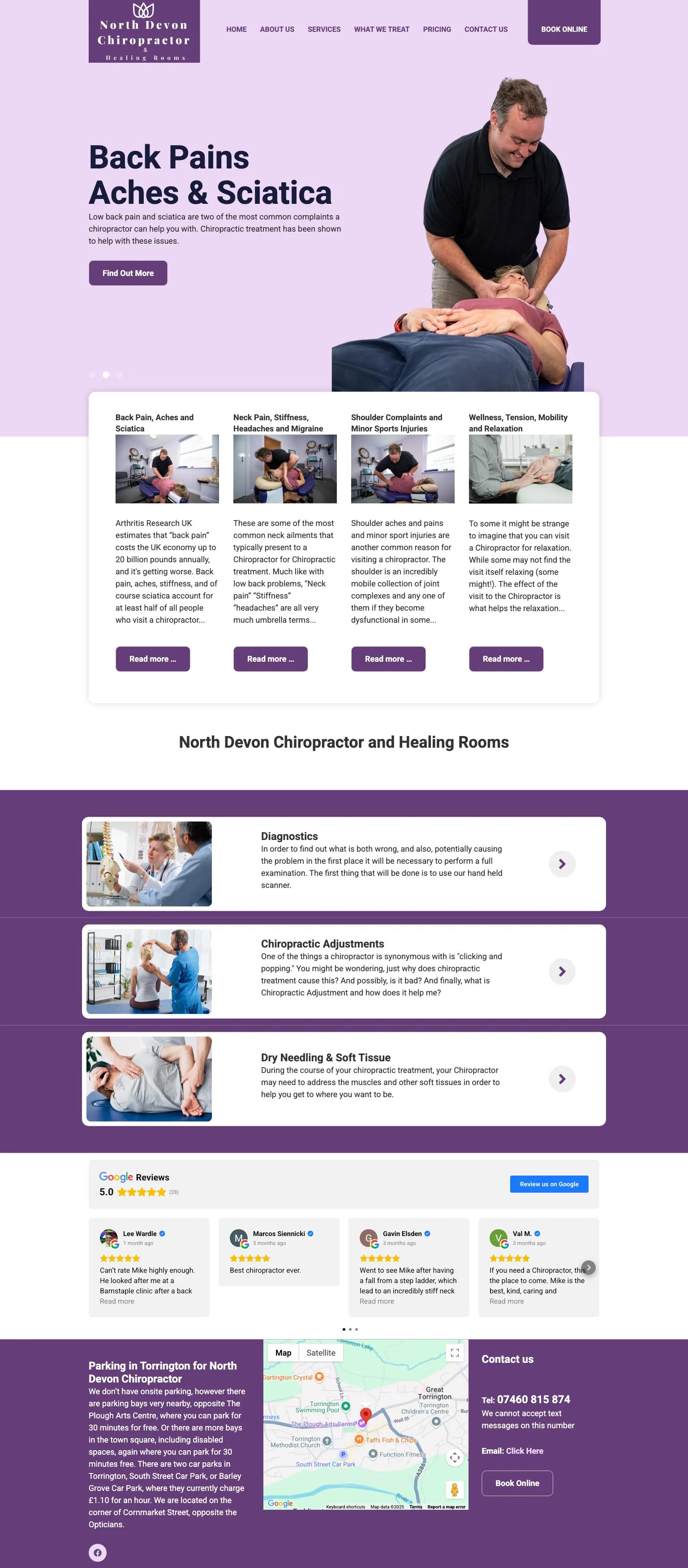 North Devon Chiropractor screenshot