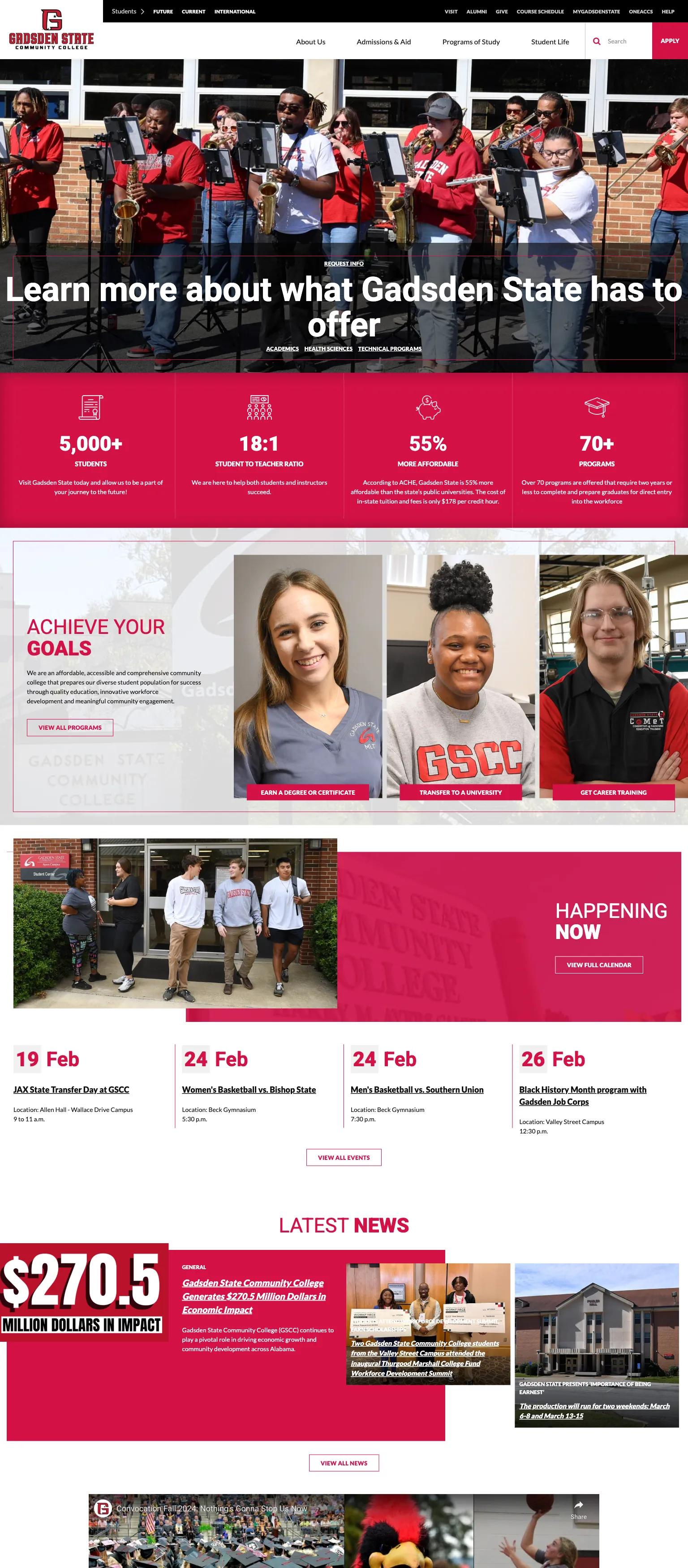 Gadsden State Community College screenshot