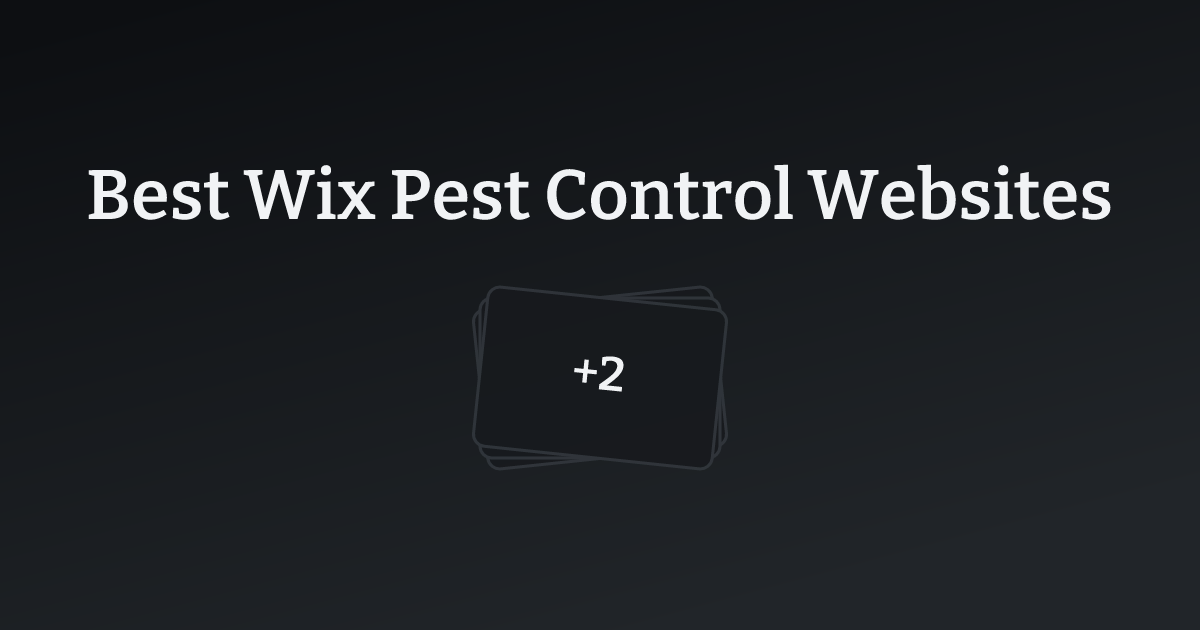 Best Wix Pest Control Websites with count