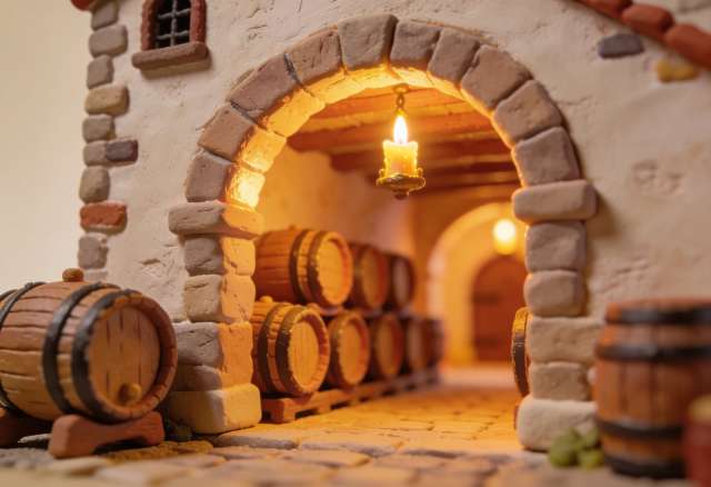 Hotel zur Weinhexe – Miniatur-Diorama, Gewölbe