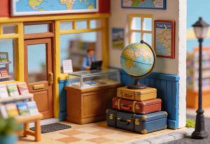 Alltours Reisecenter – Miniatur-Diorama, Innen