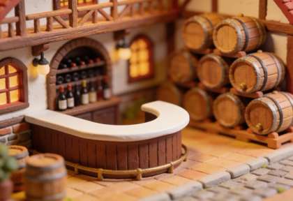 Weinhaus Gräfen – Miniatur-Diorama, Innen