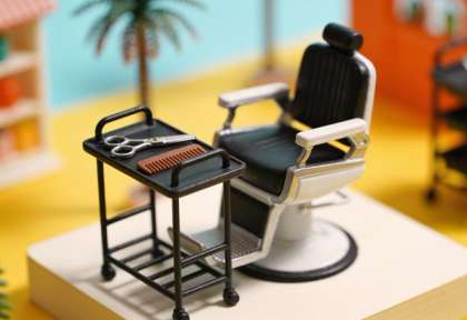Salon HairDaun – Miniatur-Diorama, Detail