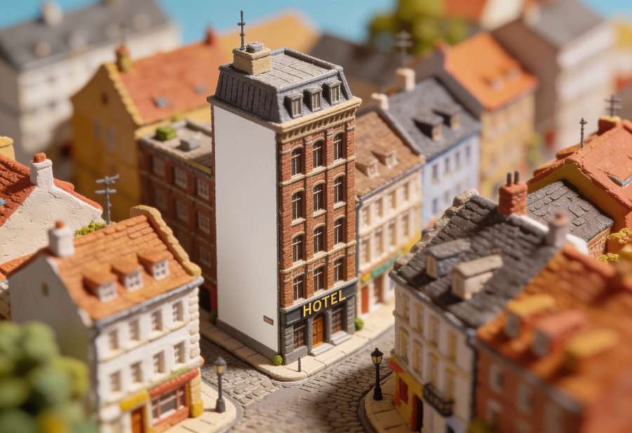 Hotel-Restaurant Lohspeicher – Miniatur-Diorama, Totale