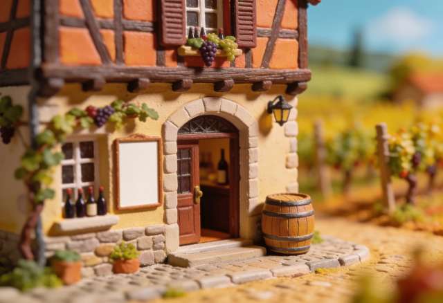 Weinhaus Schneider – Miniatur-Diorama, Eingang