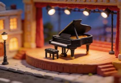 Klaviersommer Cochem – Miniatur-Diorama, Bühne