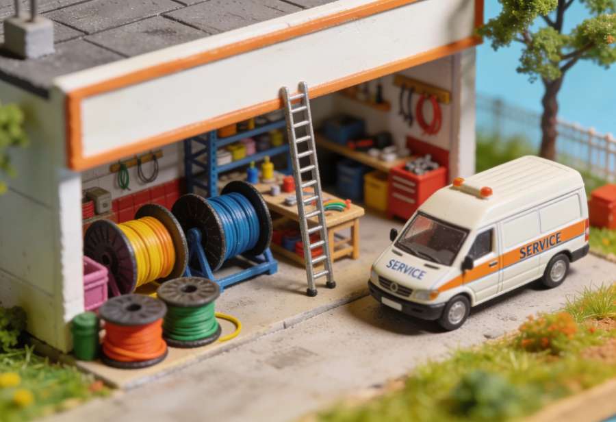 B & V Elektrotechnik – Miniatur-Diorama, Totale