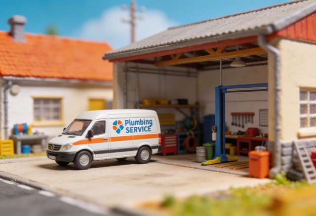 AMS Haustechnik – Miniatur-Diorama, Servicewagen