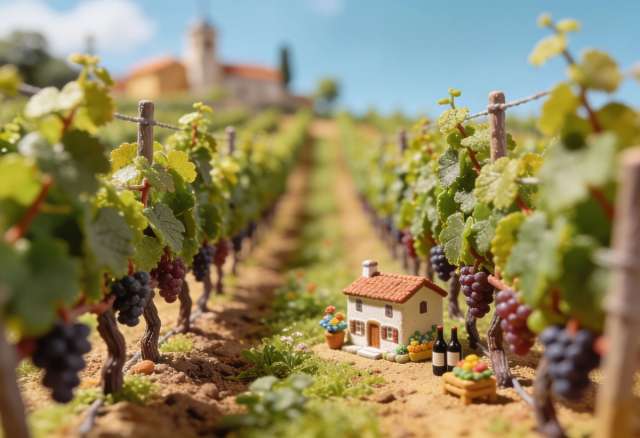 Weingarten Cochem – Miniatur-Diorama, Reben