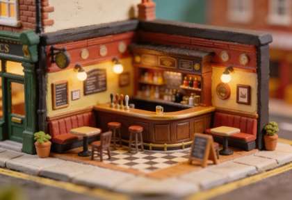 Zum Öck – Miniatur-Diorama, Innen