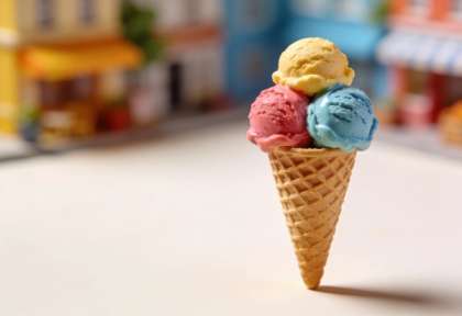 Gelateria Fratelli Bortolot – Miniatur-Diorama, Detail Eis