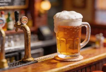 The Pint Irish Pub – Miniatur-Diorama, Detail Pint