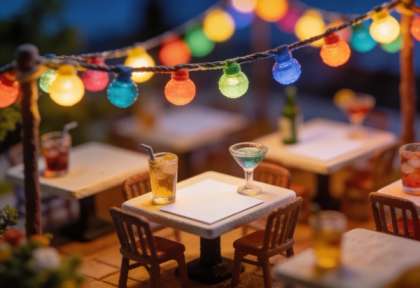 CKG Sommerparty – Miniatur-Diorama, Detail