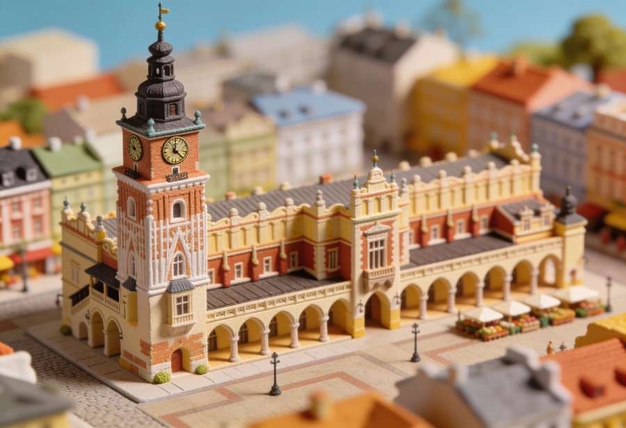 Stadtverwaltung (Rathaus) – Miniatur-Diorama, Totale