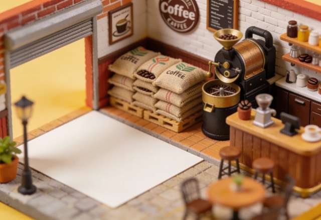 Cochemer Kaffeerösterei – Miniatur-Diorama, Ecke