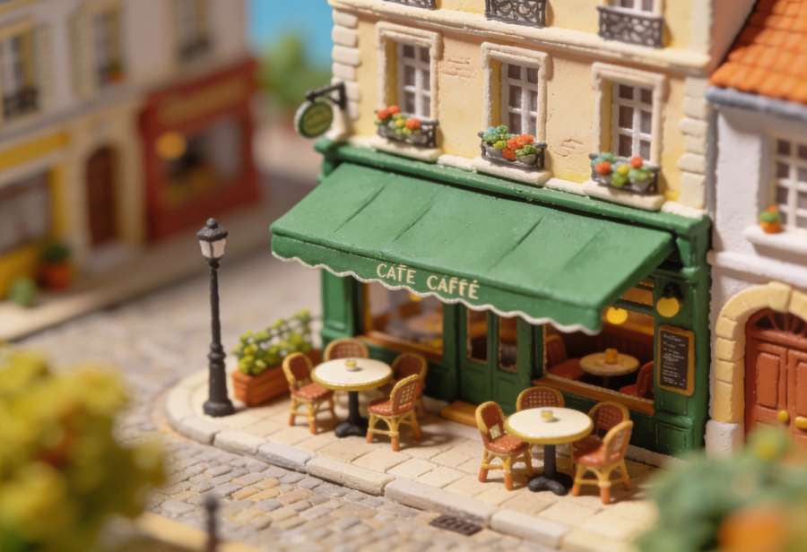 Café Germania – Miniatur-Diorama, Totale