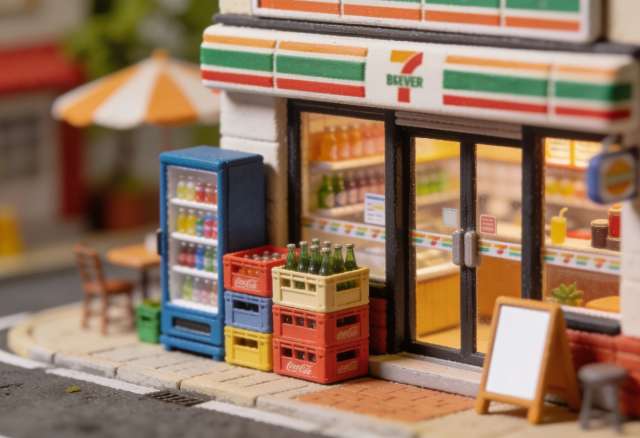Getränke Oase – Miniatur-Diorama, Eingang