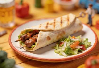 Urfa Kebap – Miniatur-Diorama, Detail Kebab