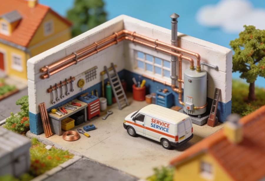 AMS Haustechnik – Miniatur-Diorama, Totale
