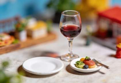 Neos Restaurant & Weinbar – Miniatur-Diorama, Detail