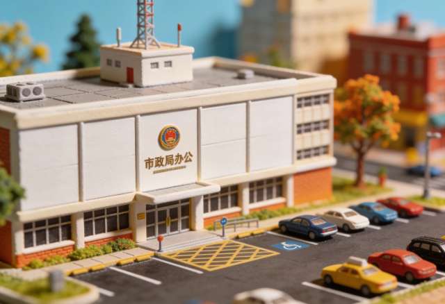 Verbandsgemeindeverwaltung – Miniatur-Diorama, Vorplatz