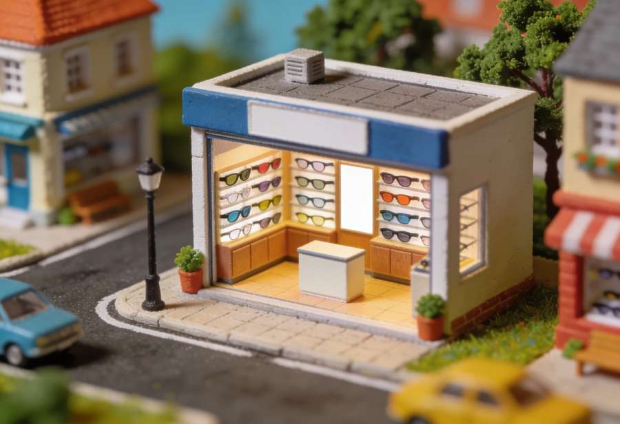 Optik Heimes – Miniatur-Diorama, Totale