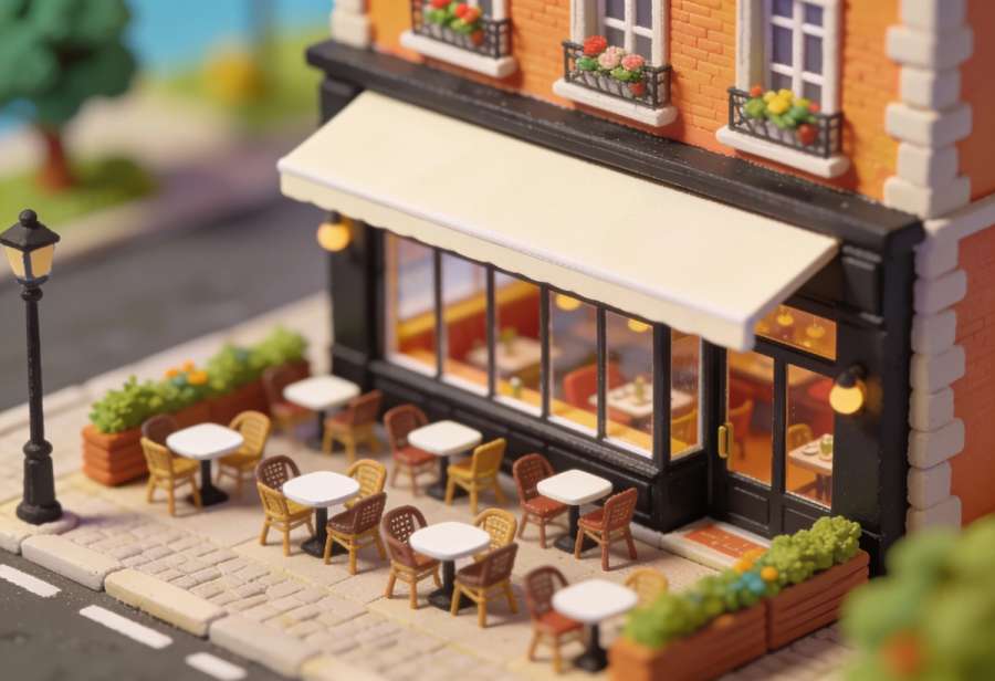 Vonderbeck's Restaurant – Miniatur-Diorama, Totale