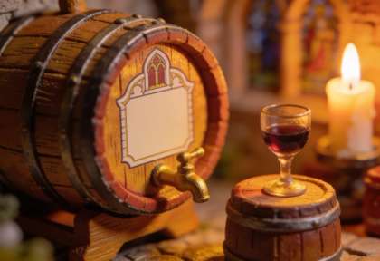 Weingut Kloster Ebernach – Miniatur-Diorama, Detail Fass