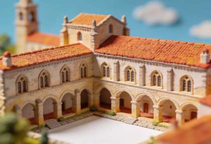 Kapuzinerkloster – Miniatur-Diorama, Nahansicht