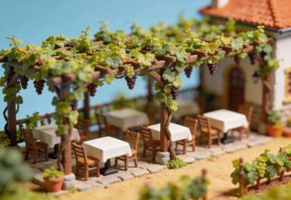 Weingarten Cochem – Miniatur-Diorama, Pergola
