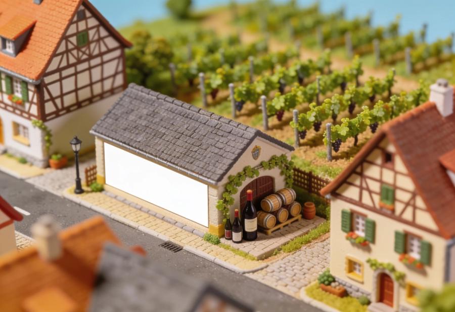 Weingut Otto Görgen – Vinothek Beilstein – Miniatur-Diorama, Totale