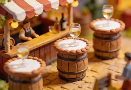Federweißenfest Cochem – Miniatur-Diorama, Stände