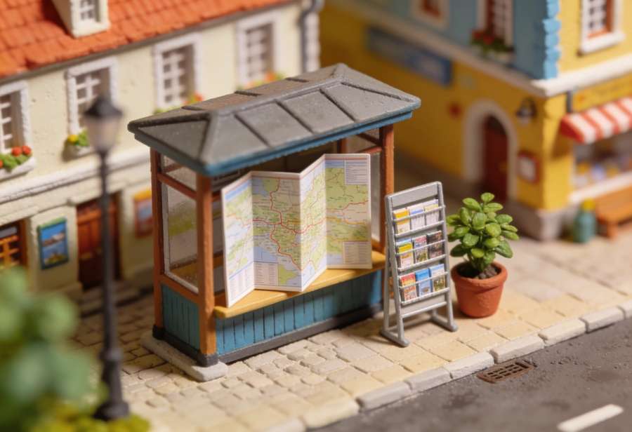 Tourist-Information – Miniatur-Diorama, Totale
