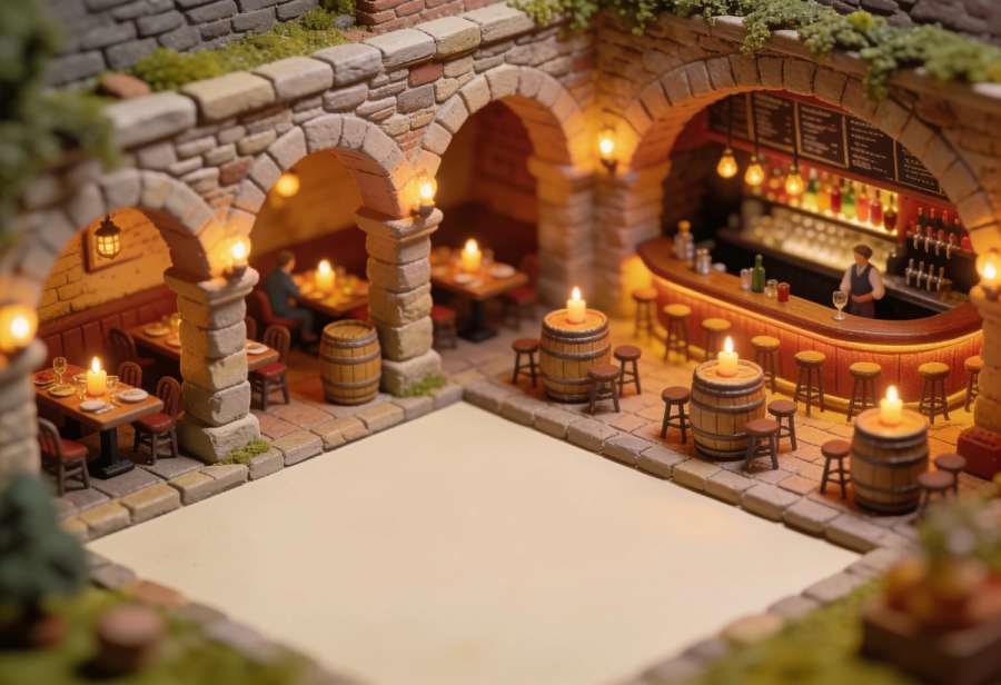 Schlossbergkeller – Miniatur-Diorama, Totale