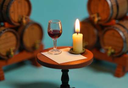 Zum Kellerchen – Miniatur-Diorama, Detail Wein