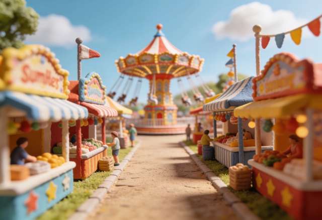 Johannismarkt Cochem – Miniatur-Diorama, Gegenperspektive