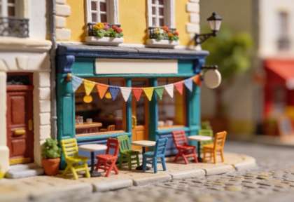Chapeau Claque – Miniatur-Diorama, Innen
