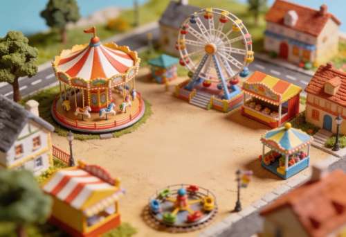 Kirmes Cond – Miniatur-Diorama, Totale