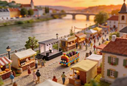 Heimat- und Weinfest – Miniatur-Diorama, Totale
