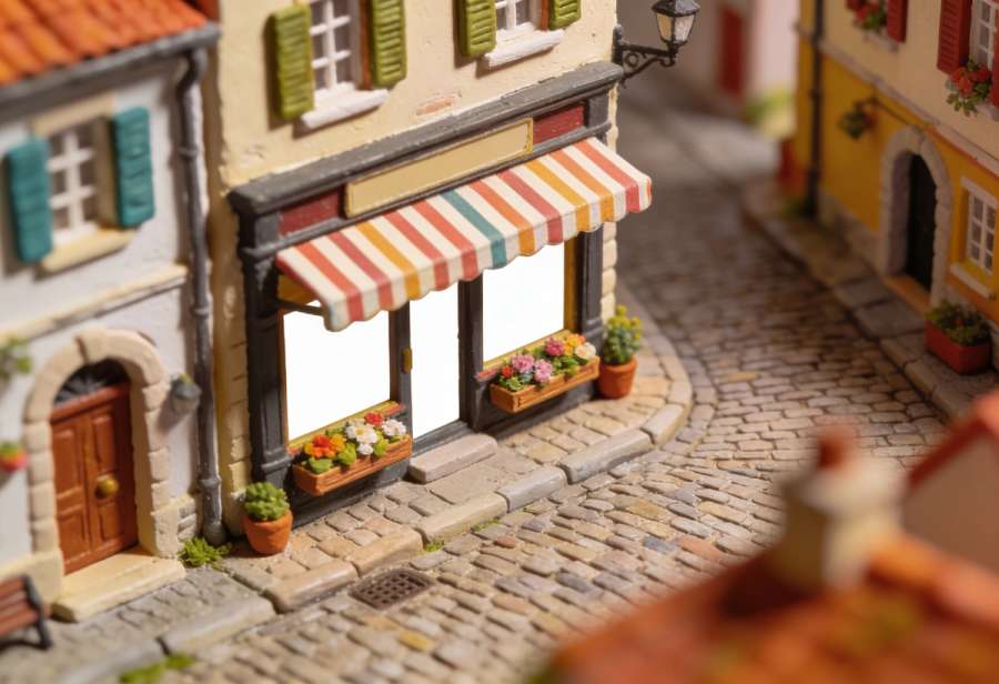 Modehaus Endlich – Miniatur-Diorama, Totale