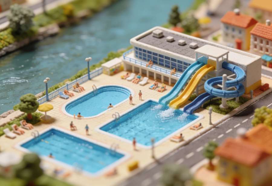 Moselbad – Miniatur-Diorama, Totale