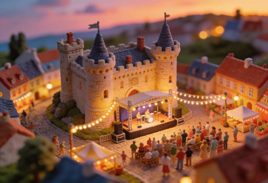 Sommerfest Reichsburg – Miniatur-Diorama, Totale