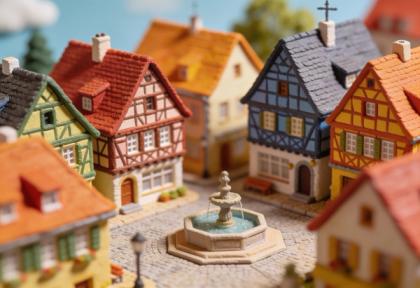 Marktplatz Cochem – Miniatur-Diorama, Nahansicht