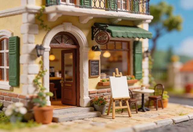 Villa Krain – Miniatur-Diorama, Eingang